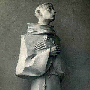 Virginio Ciminaghi, Sant’Antonio, terracotta, 1950, collocazione ignota, Archivio Aloi, Biblioteca Comunale Centrale di Milano, Palazzo Sormani