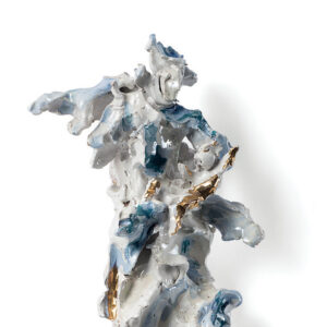 Lucio Fontana, Madonna con Bambino, ceramica policroma, 40 x 26 x 10 cm, coll. privata