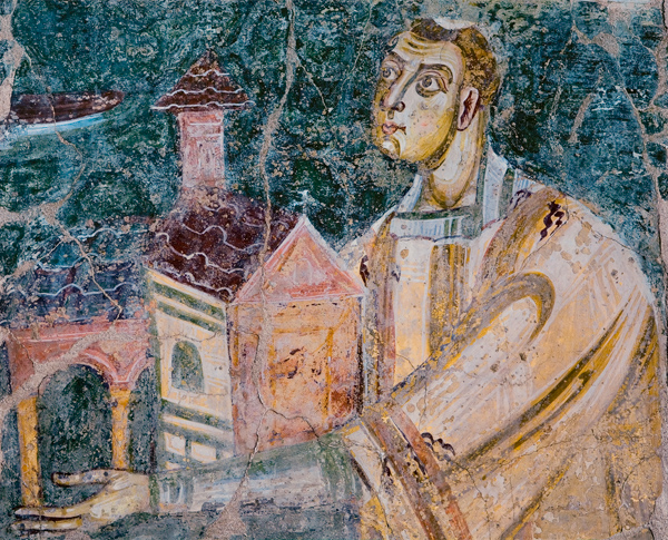 Ariberto da Intimiano offre a Dio il modello della chiesa, Complesso Monumentale di Galliano © Luca Merisio per gentile concessione