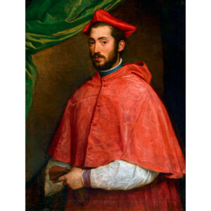 Tiziano Vecellio, Ritratto del cardinale Alessandro Farnese, olio su tela, 1545-1546 circa, Napoli, Museo Nazionale di Capodimonte