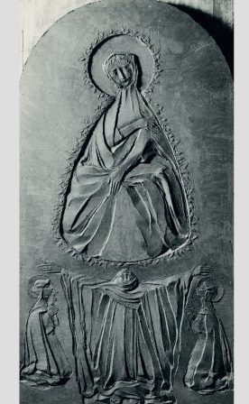 Virginio Ciminaghi, Composizione sacra (Maria Assunta), gesso, 1950, collocazione ignota, Archivio Aloi, Biblioteca Comunale Centrale di Milano, Palazzo Sormani