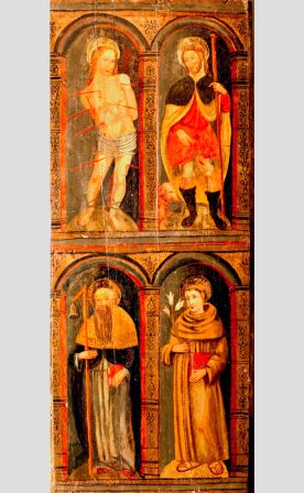 Arte-Cristiana-917_Ambito-di-Pietro-Guido-da-Ranzo-1530-circa-S-Rocco-S-Sebastiano-S-Antonio-Abate-e-S-Antonio-da-Padova-Quenza-parrocchiale-di-S-Giorgio