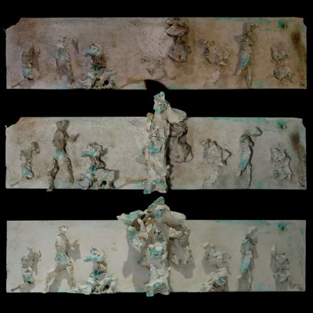 Arte-Cristiana-922_Lucio-Fontana-formella-sommitale-F13-Le-preghiere-della-citta-alla-Vergine-prima-durante-e-dopo-il-restauro