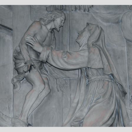 Girolamo Ticciati, Gesù che scende dalla croce accolto da Santa Caterina de’ Ricci, particolare, Prato, Santi Vincenzo e Caterina