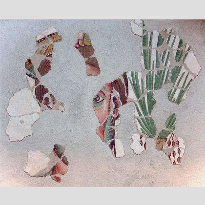 Ricomposizione della testa frammentaria di san Cristoforo