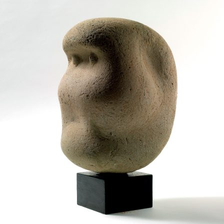 Francesco Somaini, Ritratto primordiale, oppure Testa primordiale, oppure (Omaggio a Franco Ciliberti) (I variante), 1949, cemento su base in ferro, Archivio Francesco Somaini