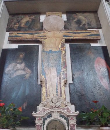 Croce dipinta, chiesa di San Matteo in Soarta, Pisa, prima facies (1135-1150) e frammenti della seconda (primo quarto del XIV sec.)